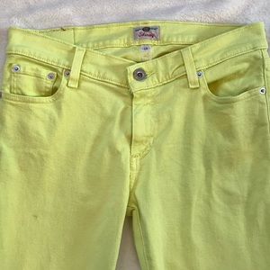 lemon yellow jeans